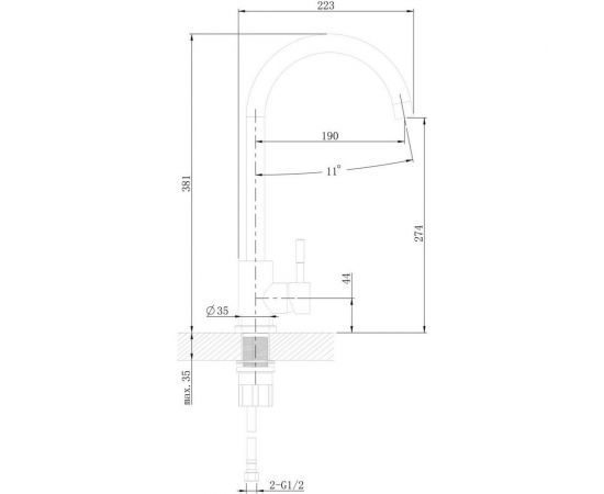 Cмеситель для кухни Orange Steel никель M99-005ni – изображение 9