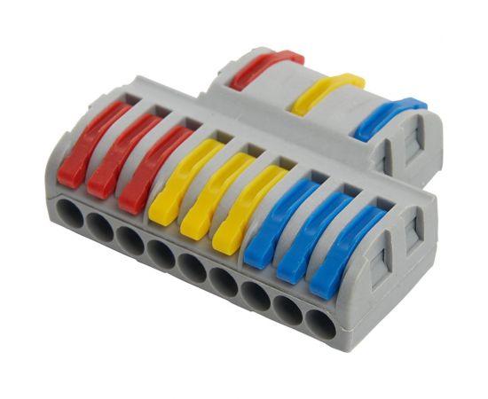 Монтажная клемма STEKKER для фазных проводников, 3 контактные группы, LD222-428 20 шт 39500 