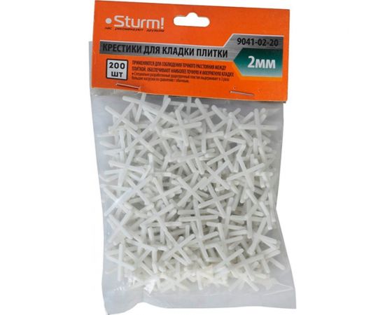 Крестики для кладки плитки (200 шт.; 2 мм) Sturm 9041-02-20 