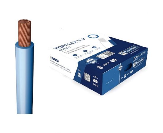 Монтажный гибкий провод Top Cable 1x2.5 голубой TOPFLEX V-K H07V-K 131A002MR100 (100м) 