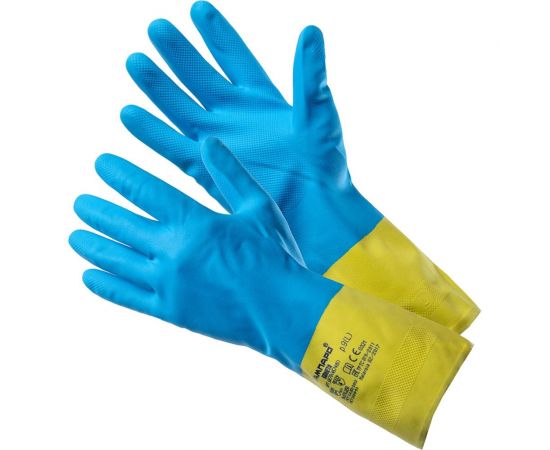 Химостойкие неопреновые комбинированные перчатки АМПАРО Комета р. XL, 2 пары 6870 (457415)-XL 