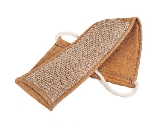 Мочалка-лента для тела Доляна длинная, 70х10 см, конопля 3628384 