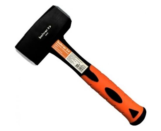 Кувалда BOHRER 1500 г. рукоятка фиберглас с резиновым покрытием 45019150 