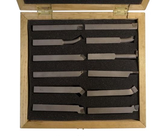 Набор токарных резцов AURA TOOLS 12 шт, 12х12 ВК8 30001212 