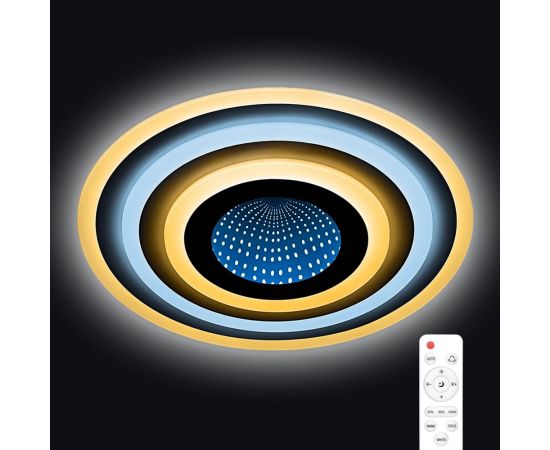 Светодиодная диммируемая люстра RITTER с ДУ LUCERA 3D 100Вт, 2700К+6400/K4200К/6400К+2700K, 7100Лм, 480x60мм 52034 4 