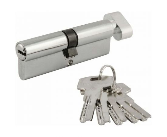 Цилиндровый механизм НОРА-М ЕСО Z ЛПВ-90 45-45 хром 15551 