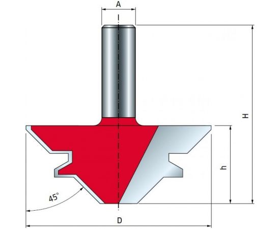 Фреза для сращивания (55х23 мм; хвостовик 12 мм) FREUD PRO 99-03512 
