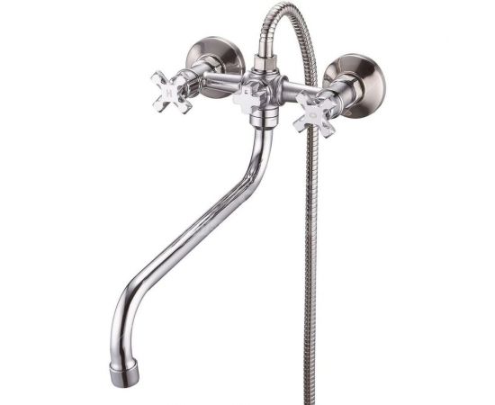 Смеситель для ванны G-lauf Solone с поворотным изливом и душевой лейкой, хром JIK7-A102-A 