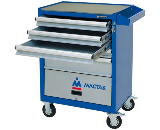 Инструментальная тележка МАСТАК ОПТИМА 5 полок и отсек, синяя 522-05581MB – изображение 2