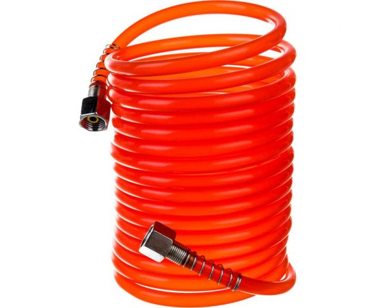 Шланг витой полиуретановый 6х8мм, 5 м с резьбовыми наконечниками 1/4x1/4 28393 KINGTUL KT-1065-5M – изображение 2