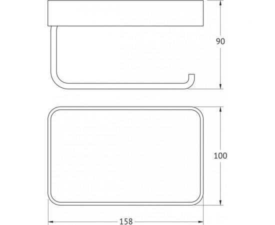 Держатель туалетной бумаги Artwelle Regen с полкой хром 8336 – изображение 2