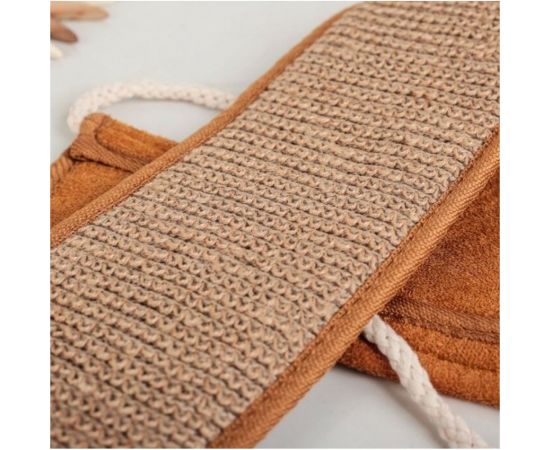 Мочалка-лента для тела Доляна длинная, 70х10 см, конопля 3628384 – изображение 2