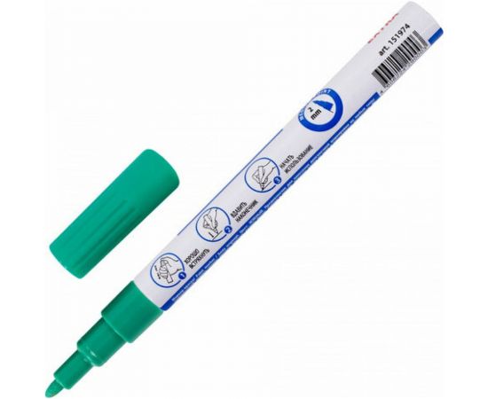 Лаковый маркер-краска BRAUBERG EXTRA paint marker 2 мм, зеленый, улучшенная нитро-основа, 151974 – изображение 2