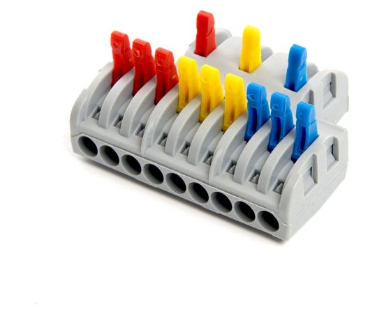 Монтажная клемма STEKKER для фазных проводников, 3 контактные группы, LD222-428 20 шт 39500 – изображение 2