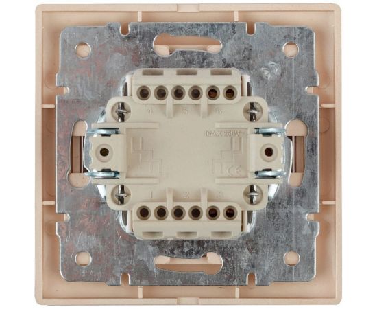 Переключатель Intro 10А 250В, IP20, СУ, Plano, шампань Б0030039 – изображение 2