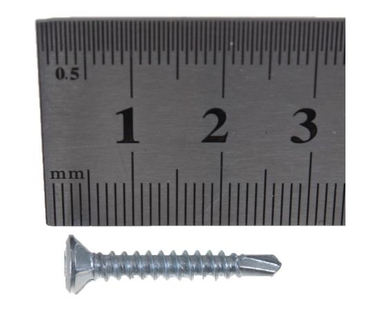 Оконный саморез Метизный двор 3,9x25 сверло, белый, 15 шт. 4690441018427 – изображение 2