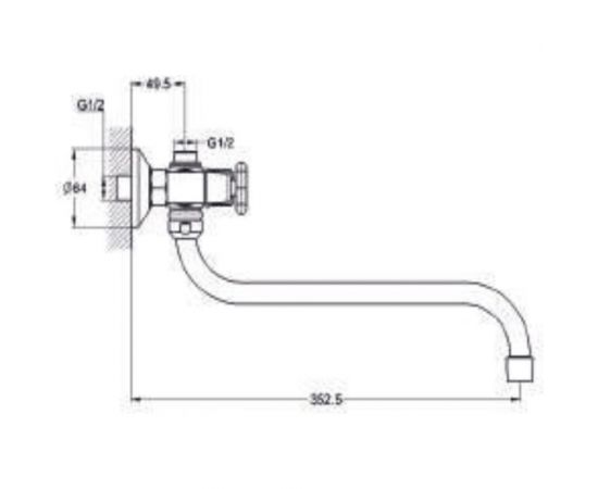 Смеситель для ванны G-lauf Solone с поворотным изливом и душевой лейкой, хром JIK7-A102-A – изображение 2