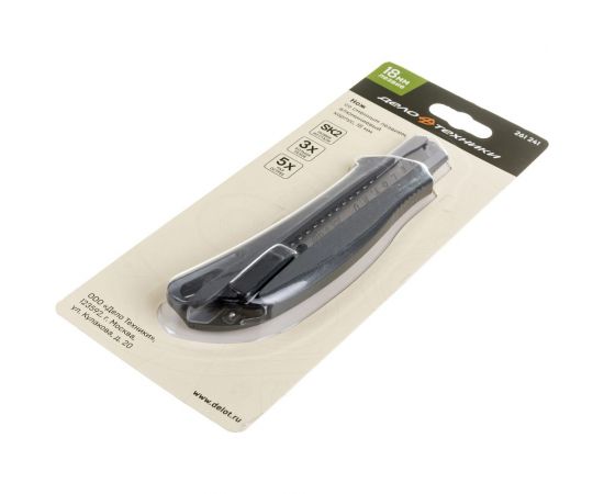 Нож со сменным лезвием, алюминиевый корпус, 18 мм Дело техники 261241 – изображение 2