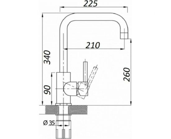 Смеситель для кухни WISENT песочный 4998-4-21 – изображение 3