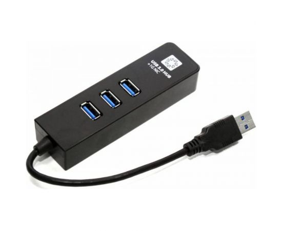 Сетевая карта 5bites USB 3.0 - RJ45 1 гигабит, 3-х портовый USB разветвитель 10см UA3-45-04BK – изображение 3