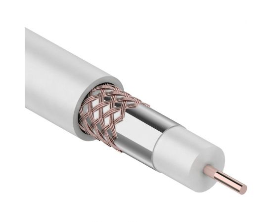 Кабель RG-6U+Cu, 48%, 75 Ом, 100м, белый PROCONNECT 01-2206 – изображение 3