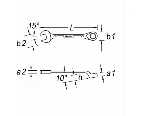 Набор дюймовых комбинированных ключей NORGAU 14 шт. 060223714 – изображение 3