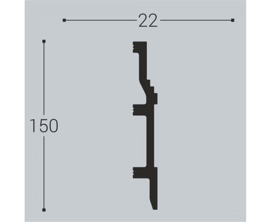 Напольный плинтус bello deco XPS П 8 150x22 мм 00-00004591 – изображение 3