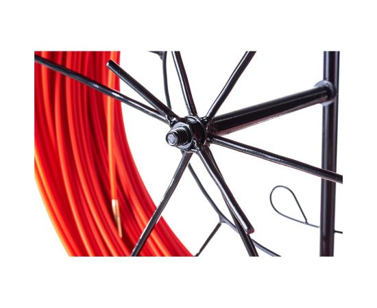 Протяжка для кабеля мини OlmiOn УЗК d=6 мм L=30 м в напольной кассете №3, красный СП-К3-6/30 – изображение 4