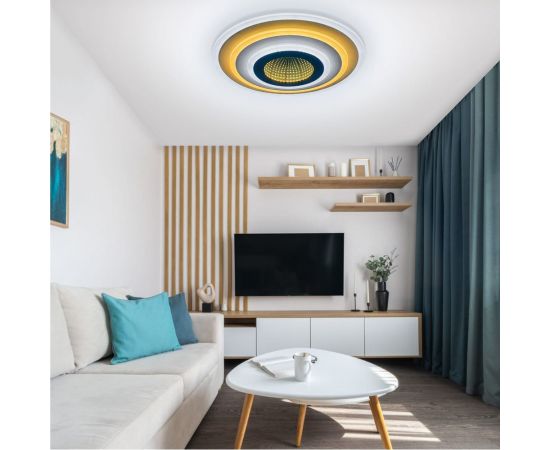 Светодиодная диммируемая люстра RITTER с ДУ LUCERA 3D 100Вт, 2700К+6400/K4200К/6400К+2700K, 7100Лм, 480x60мм 52034 4 – изображение 8