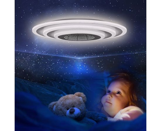 Светодиодная диммируемая люстра RITTER с ДУ LUCERA 3D 100Вт, 2700К+6400/K4200К/6400К+2700K, 7100Лм, 480x60мм 52034 4 – изображение 10