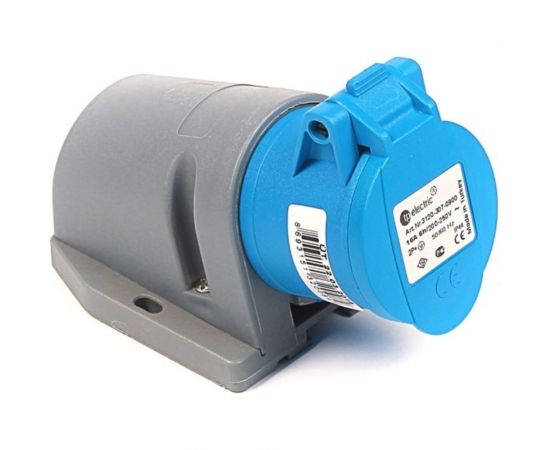 Кабельная настенная розетка TP Electric Зажимные контакты 16A, 250В, 2P+E, IP44 3120-307-0900 