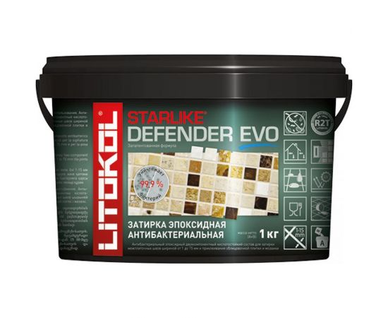 Затирочная смесь LITOKOL STARLIKE Defender EVO S.125 GRIGIO CEMENTO 1,0 кг 485590002 