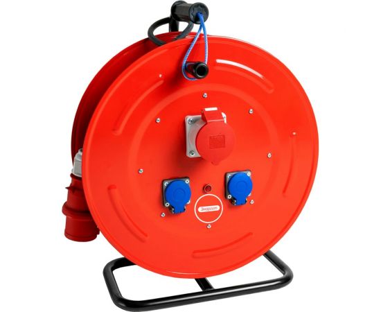 Удлинитель на металлической катушке ЭНАРГИТ 220/380 Вольт МК6 кг 5х1,5 ГОСТ, 100 метров, МК6-515-100К-3801-2202-44 