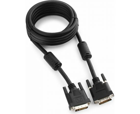Кабель Cablexpert DVI-D dual link, 25M/25M, 3.0м, черный, экран, ферритовые кольца CC-DVI2-BK-10 