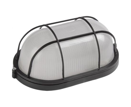 Светильник IEK НПП/НПБ, 1402, черный, овал, решетка, 60Вт, IP54, ИЭК LNPP0-1402-1-060-K02 