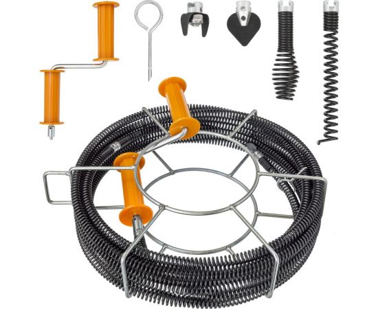 Набор для прочистки канализации CROCODILE до 110 мм, 20 метров 50315-16-20Н 