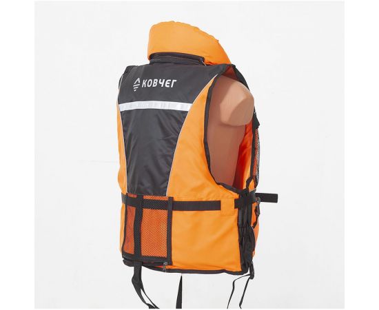 Спасательный жилет КОВЧЕГ Премиум, р. L-XL/50-52, до 85 кг, оранжевый-чёрный 725300746 – изображение 2