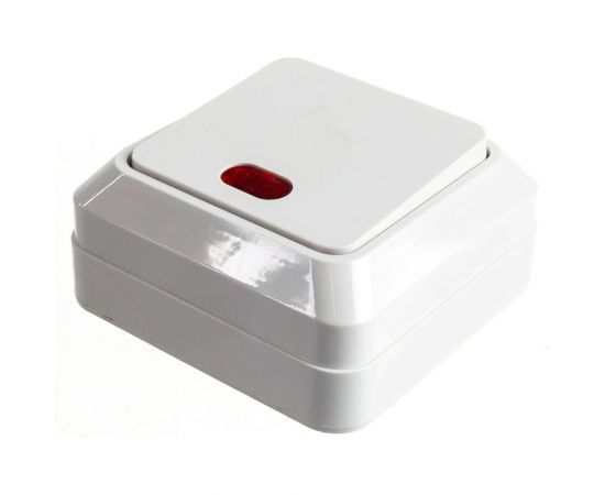 Одноклавишный выключатель с индикатором EKF Рим 10А белый ENV10-121-10 – изображение 2