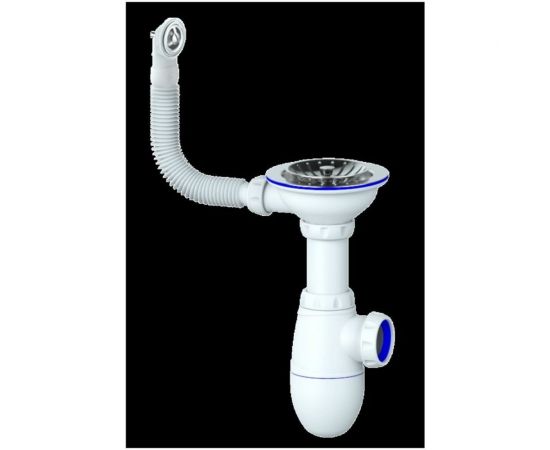 Сифон Unicorn B411 3 1/2х40 с круглым переливом винт, шток, ручка - латунь 533278 – изображение 2