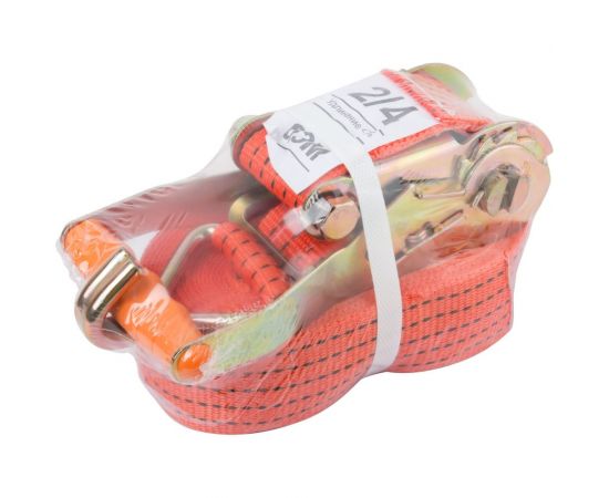 Ремень для крепления груза FIT храповый механизм 196 мм, лента 50 мм x 8 м, 2000/4000 кг 64921 – изображение 2