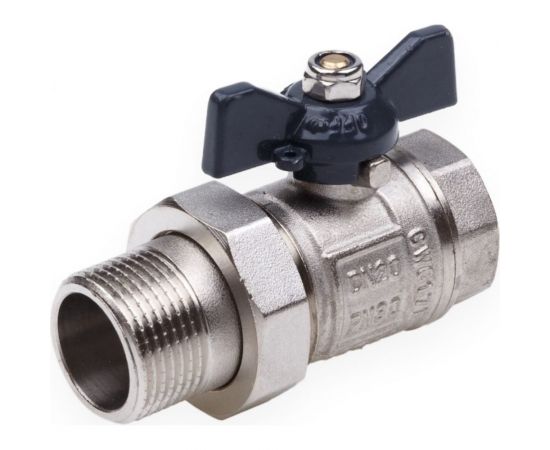 Шаровой кран со сгоном AQUALINK вн-нар 1/2 U B бабочка 1167 – изображение 2