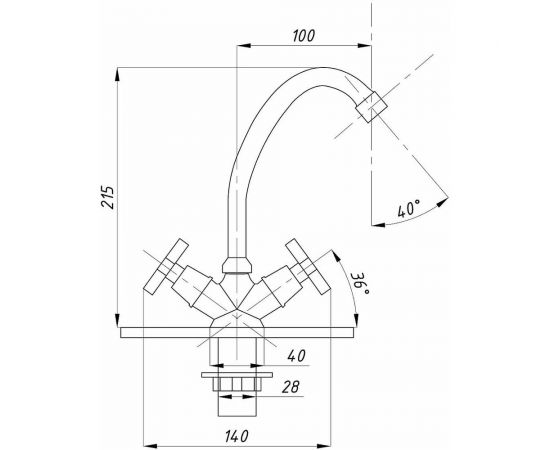 Смеситель для кухни TSARSBERG тип МДЦБА TSB-72-88 – изображение 2