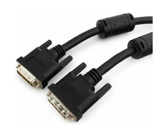 Кабель Cablexpert DVI-D dual link, 25M/25M, 3.0м, черный, экран, ферритовые кольца CC-DVI2-BK-10 – изображение 2
