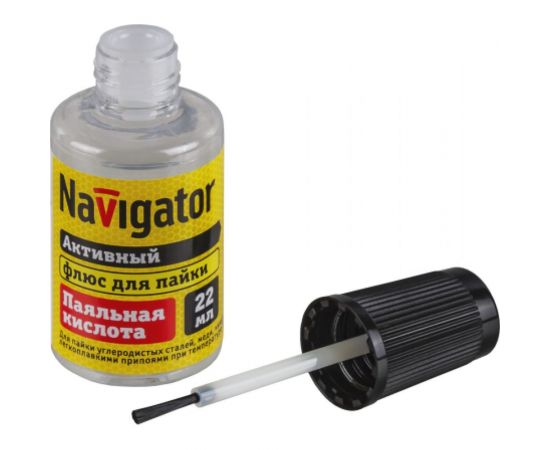 Флюс NEM-Fl01-F22 паяльная кислота, 22 мл Navigator 93262 – изображение 2