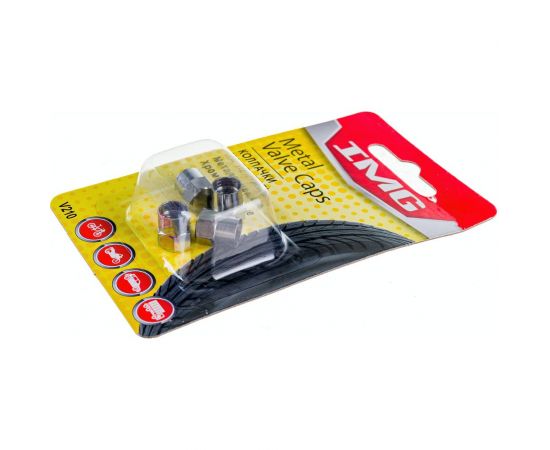 Набор декоративных колпачков, хромированные, 4 шт. IMG V210 – изображение 2