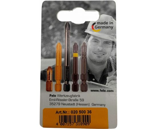 Бита плоская шлицевая в блистере Industrial (2 шт; SL5x0.8x25 мм) Felo 02050036 – изображение 3