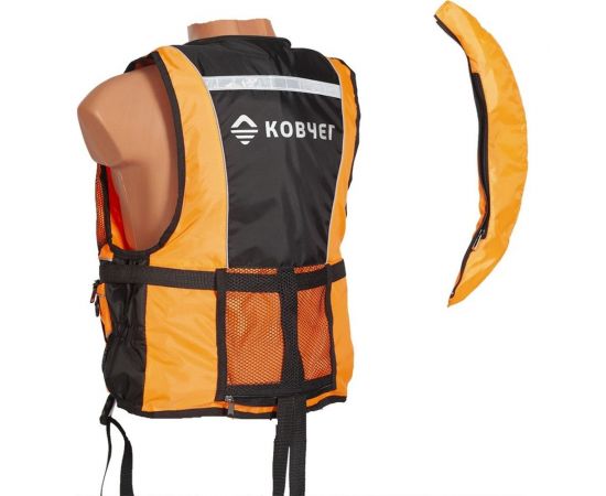 Спасательный жилет КОВЧЕГ Премиум, р. 2XL-3XL/54-56, до 115 кг, оранжевый-чёрный 725300753 – изображение 3