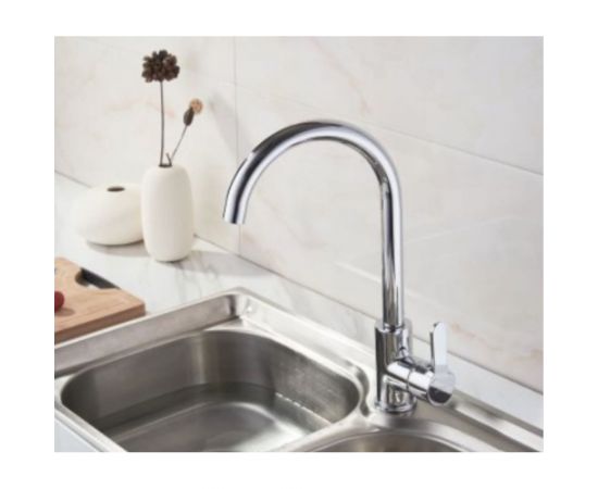 Смеситель для кухни LEDEME L4003 высокий излив, с гайкой 65889 – изображение 3