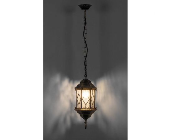 Садово-парковый светильник, шестигранный на цепочке 60W E27 230V, черное золото Feron PL125 11347 – изображение 4