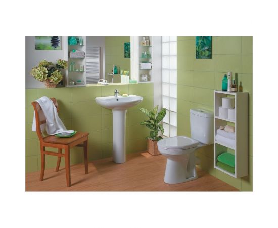 Унитаз-компакт Santek ""Анимо"" прямой выпуск, стандарт 2-режима, сиденье дюропласт, металлический крепеж NEW 1WH302132 00023694 – изображение 7